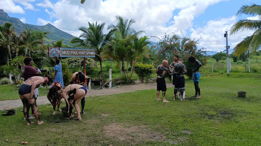 FIJI-NADI: Sabeto Tifajek Hot Spring and Mudpool Tour - Washing Off in the Natural Mud Pool