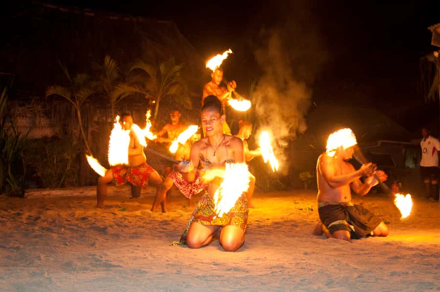 Fiji: Sunset River Cruise & Island Fire Dance Experience - Watching the lovo oven come out of the ground