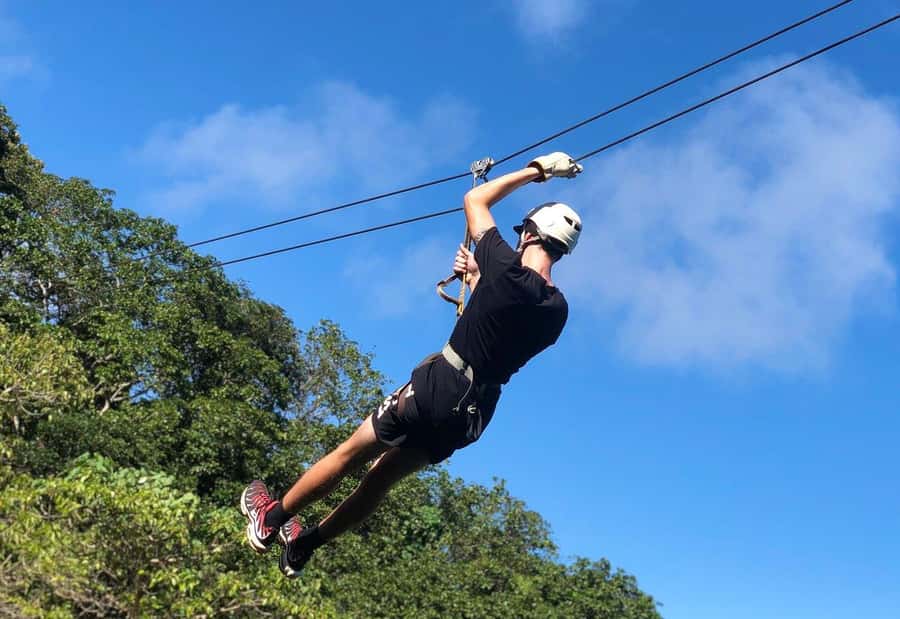 Largest Zipline & Cave Exploration from sigatoka coral coast - Vesi trees give the upper mountain real character