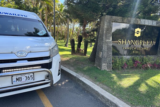 Private Transfer :Nadi Airport to Shangri-La Fijian Resort Yanuca - From Nadi arrivals hall to your resort door