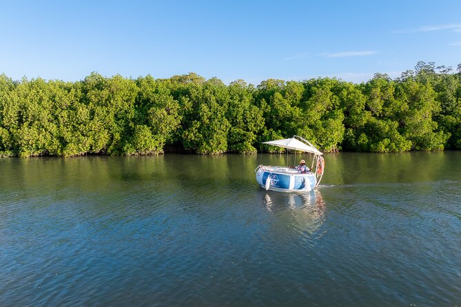 Self Drive BBQ eBoat Cruise with Onboard BBQ Denarau Fiji - Cruising Quietly Through Denarau’s Mangroves